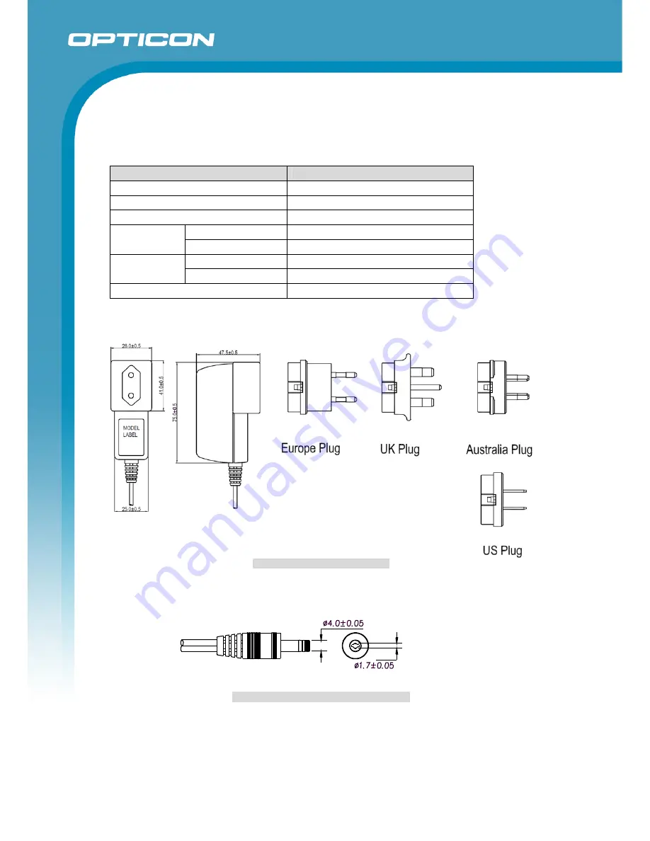 Opticon M-10 Specification Manual Download Page 38