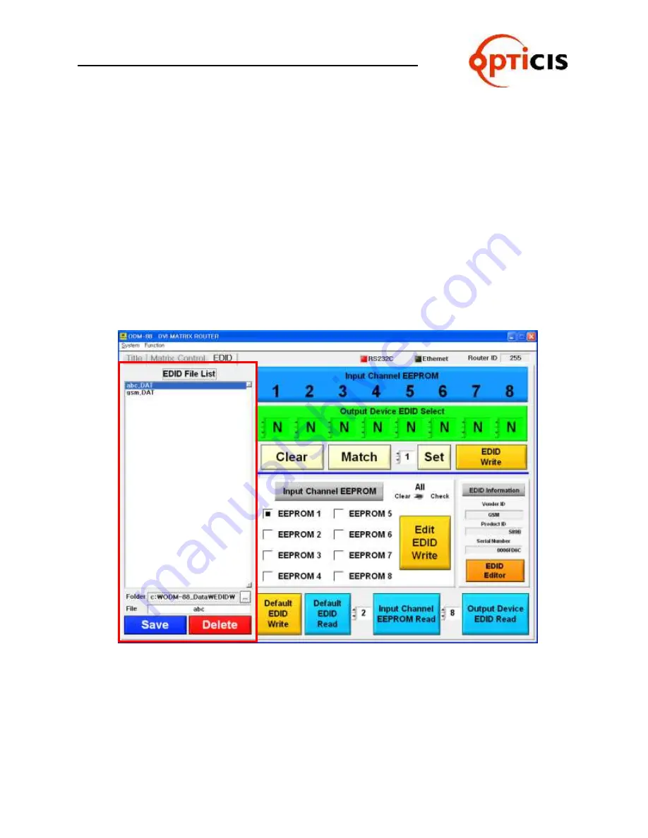 Optics ODM- 88 User Manual Download Page 68