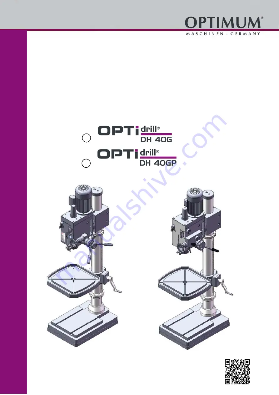 OPTIMUM Maschinen 3034355 Operating Manual Download Page 1