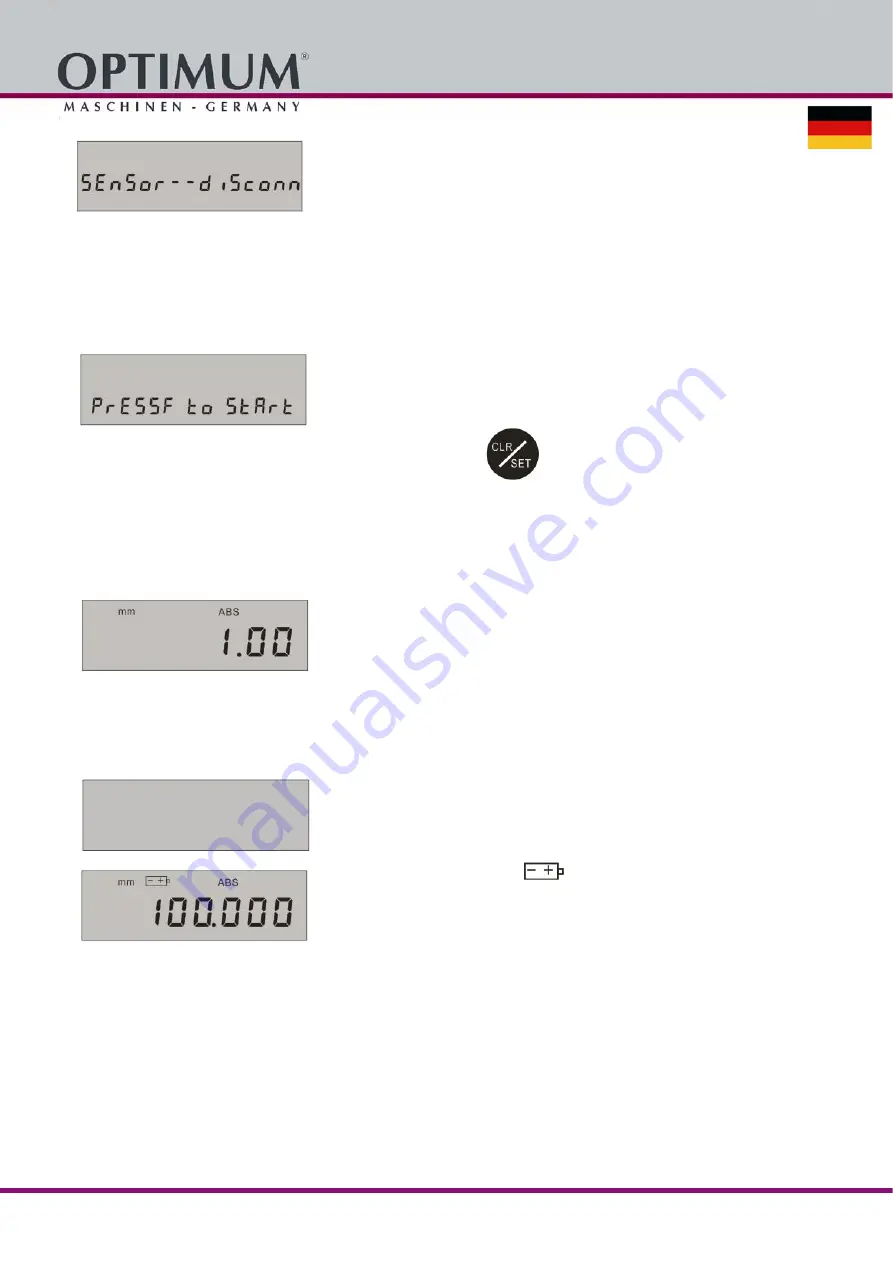 Optimum DRO1 Instruction Manual Download Page 16