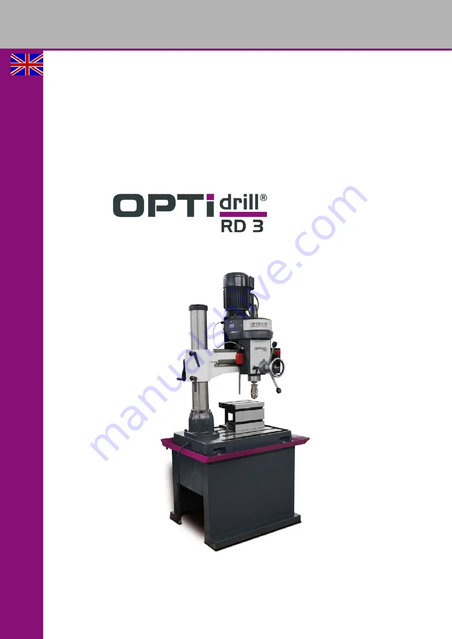 Optimum OPTi drill RD 3 Operating Manual Download Page 1