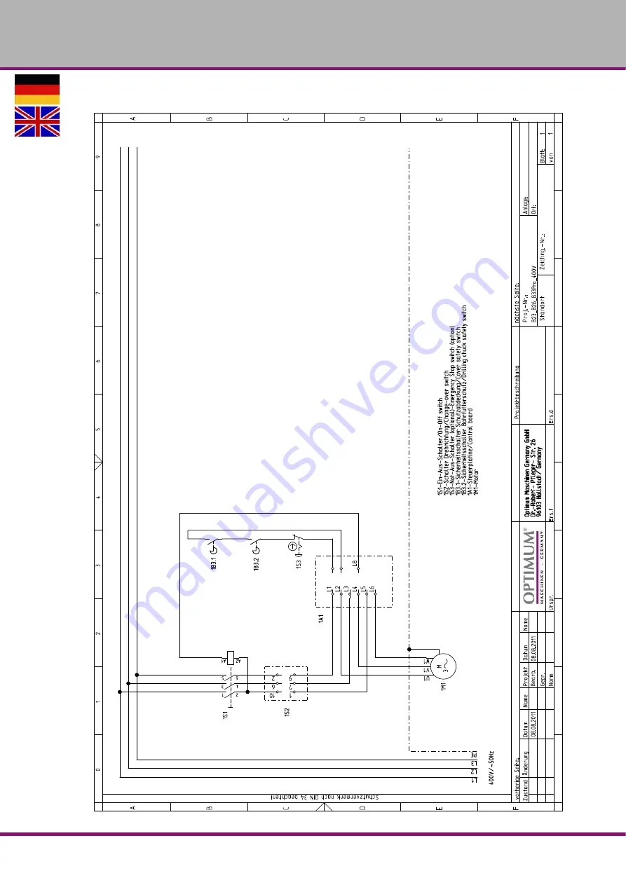 Optimum OPTIDRILL B 17PRO Скачать руководство пользователя страница 71