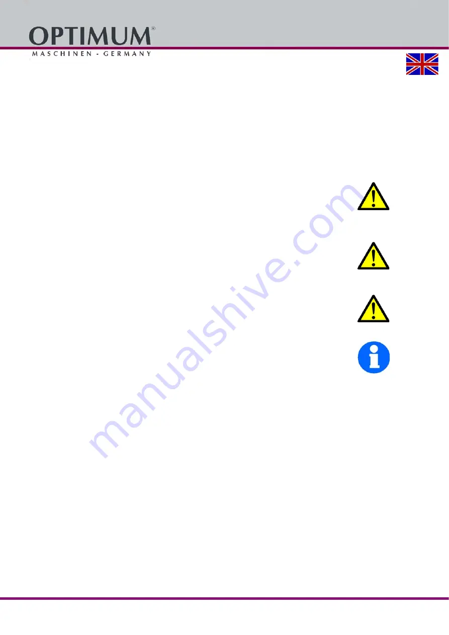 Optimum OPTIdrill B 40GSP Operating Manual Download Page 34