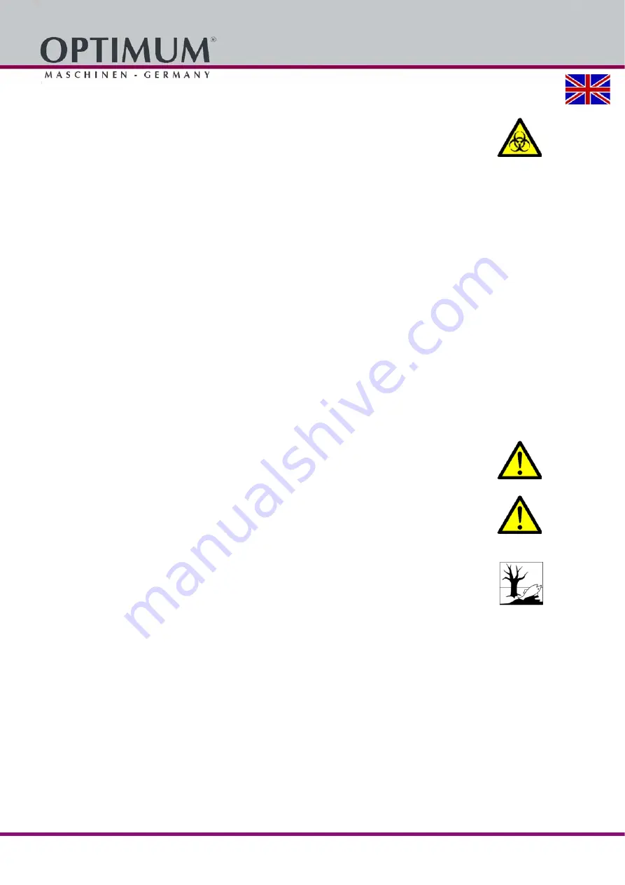 Optimum OPTIdrill B 40GSP Operating Manual Download Page 44