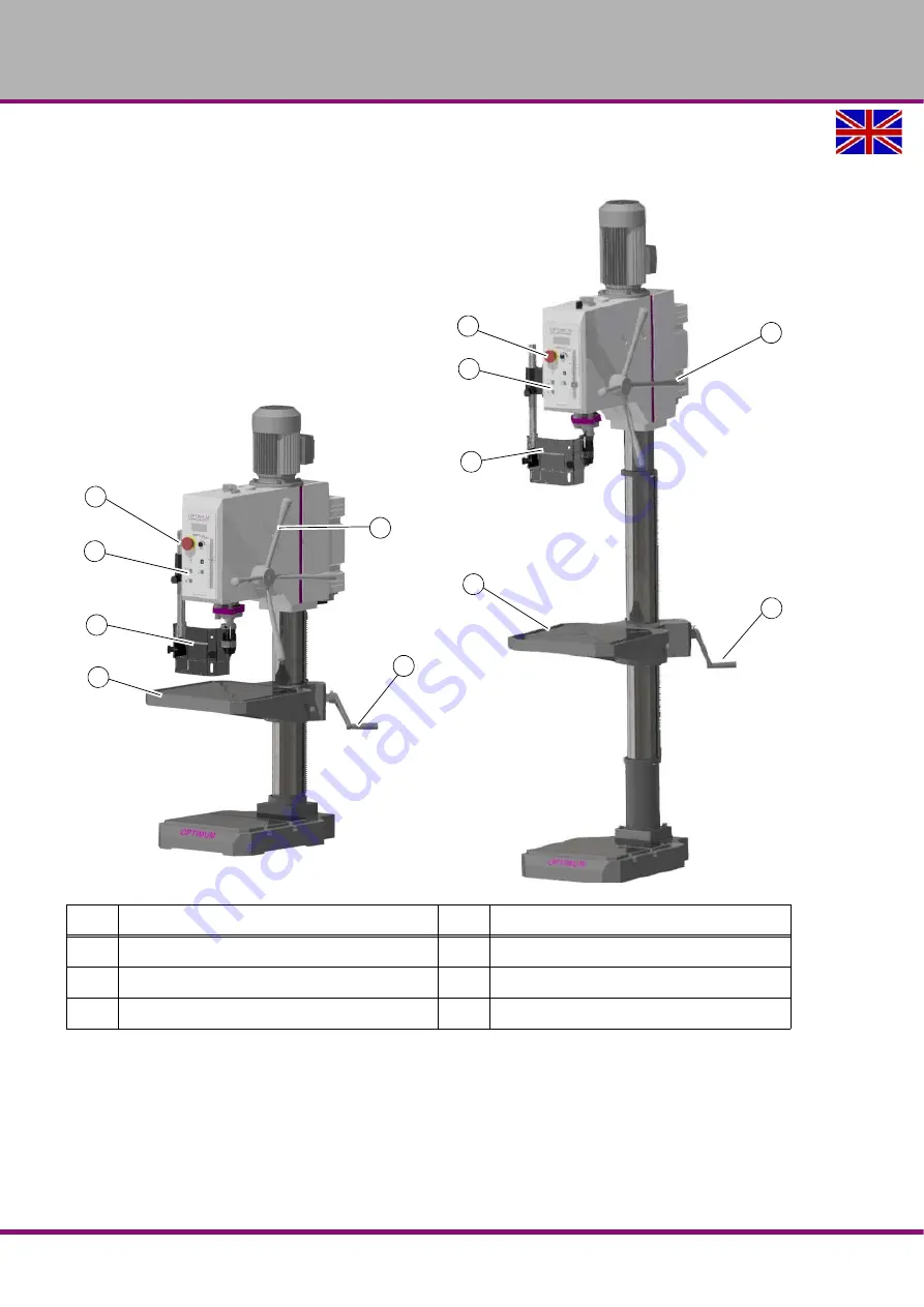 Optimum OPTidrill DH 26GTV Operating Manual Download Page 36