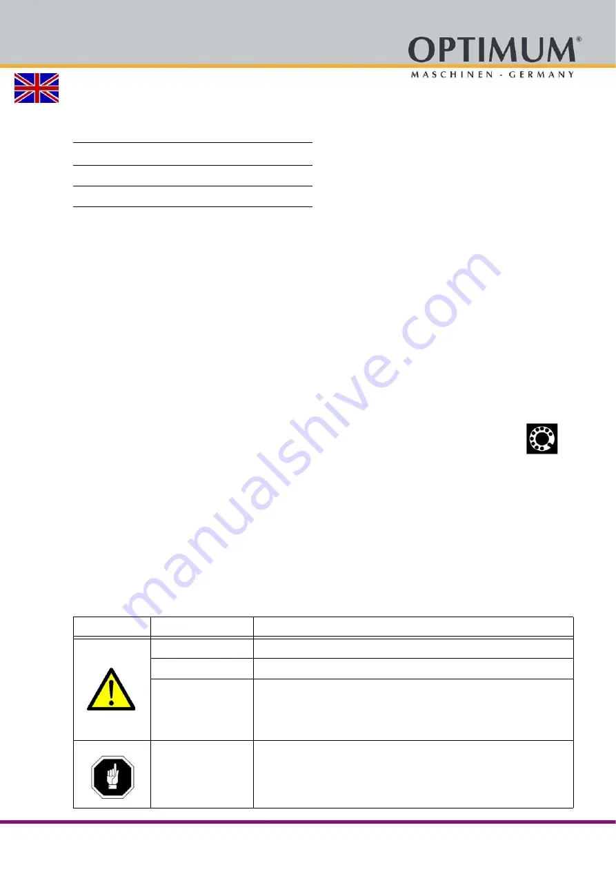 Optimum OptiDrill DQ 14 Operating Manual Download Page 5