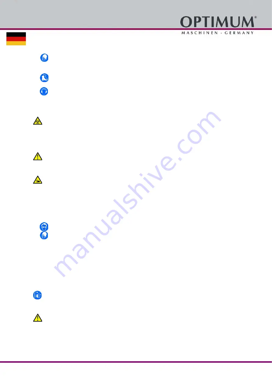 Optimum OPTIgrind GZ20C Operating Manual Download Page 9