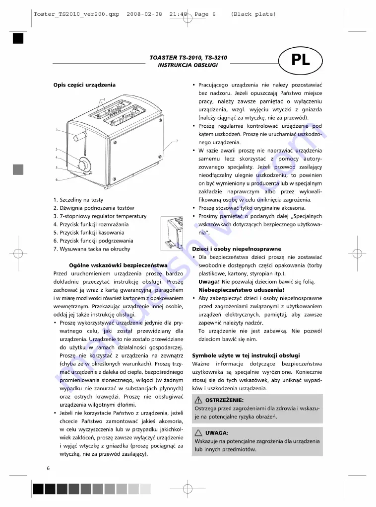 Optimum TS-2010 Operating Instructions Manual Download Page 6