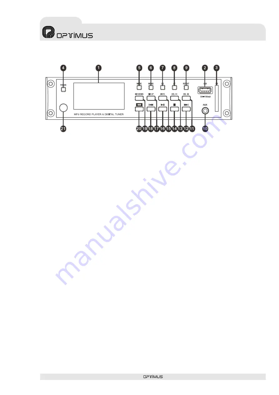 Optimus A-240MZ Installation And Operating Instructions Manual Download Page 14