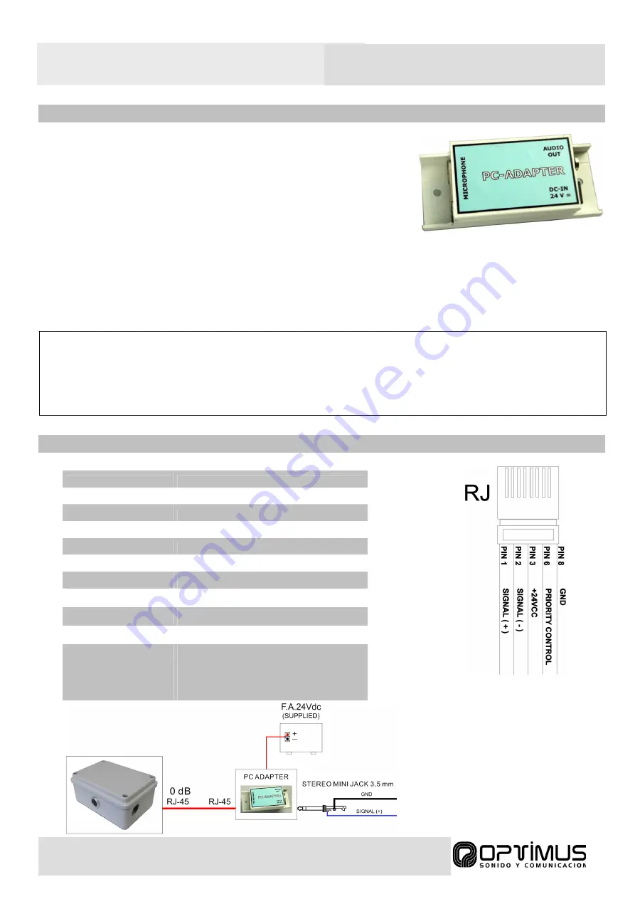 Optimus ME-PS2 Quick Manual Download Page 2