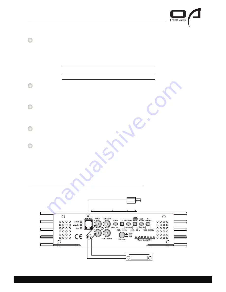 Option Audio OAX2000 Скачать руководство пользователя страница 7