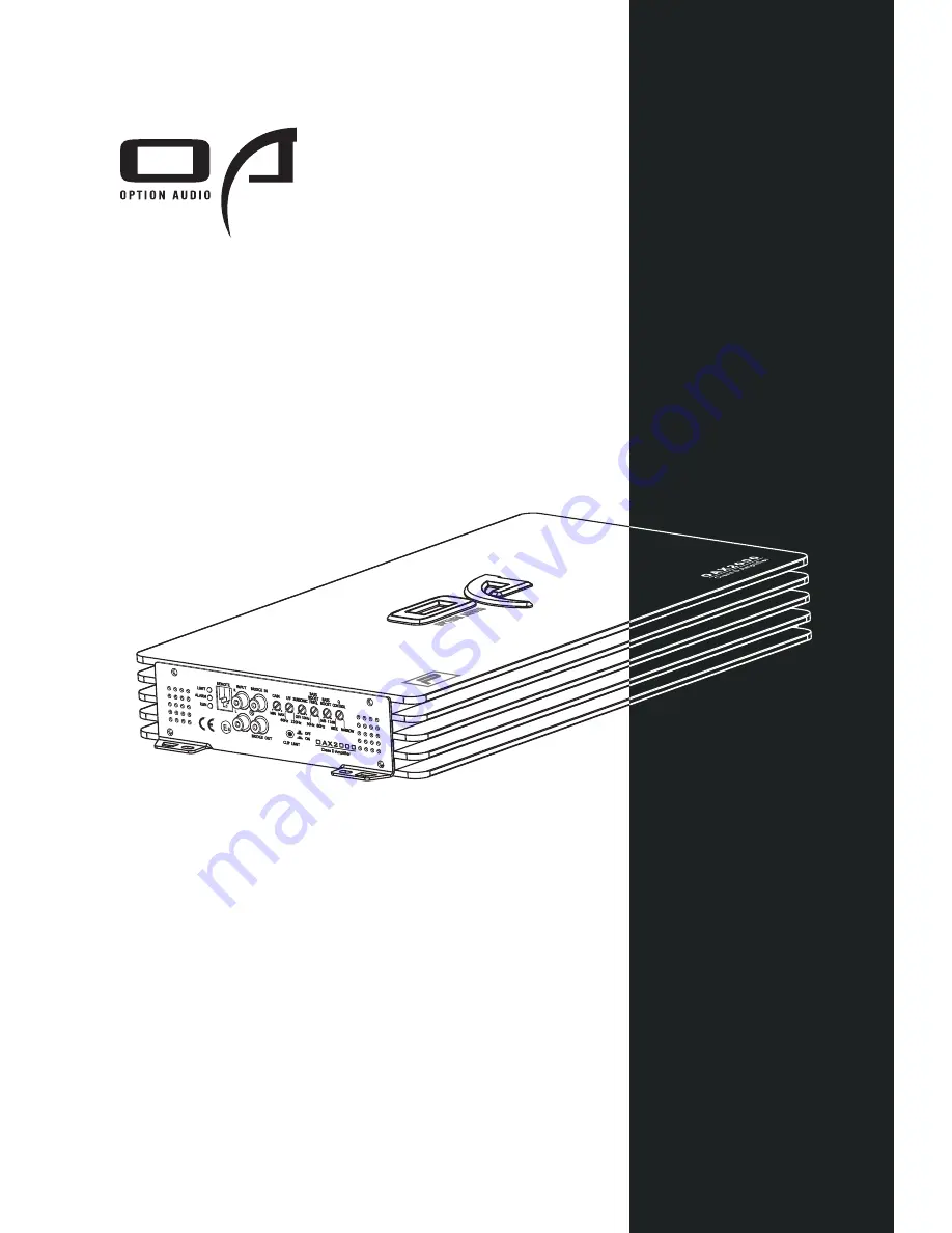 Option Audio OAX2000 Owner'S Manual Download Page 12