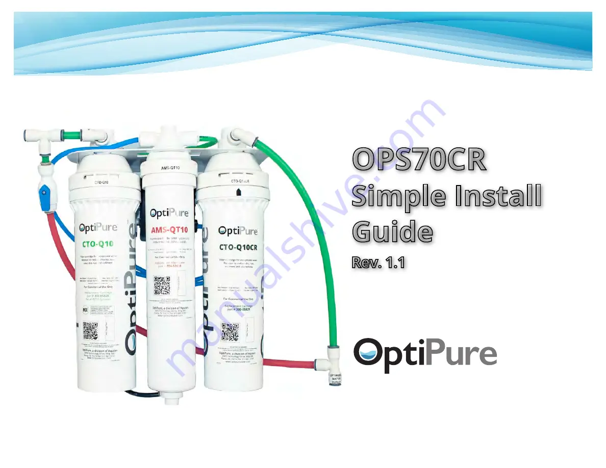 OptiPure 164-01502 Скачать руководство пользователя страница 1