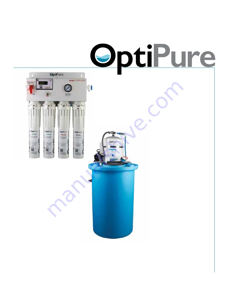 OptiPure BWS350 Installation, Operation & Maintenance Manual Download Page 1