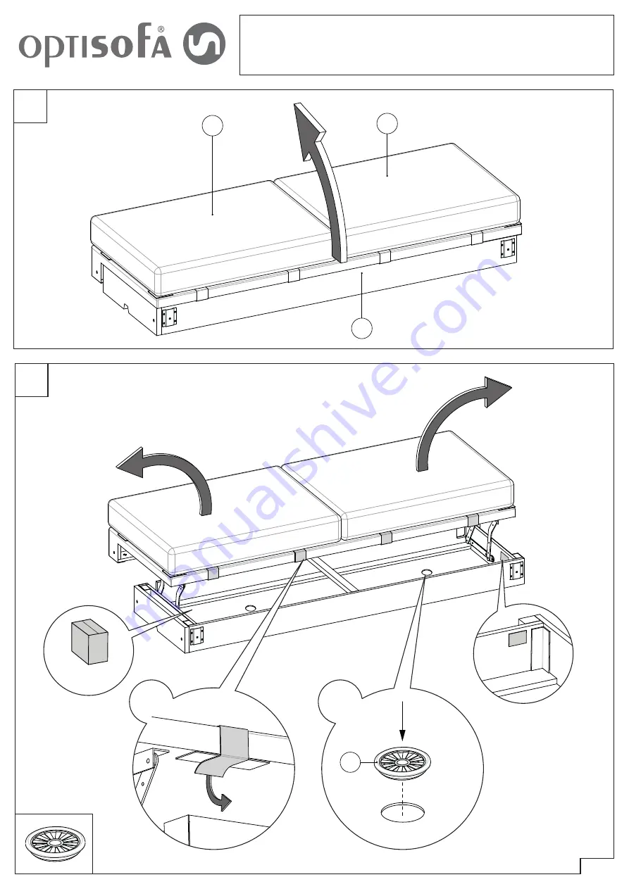 optisofa HARRIS Assembling Instructions Download Page 2