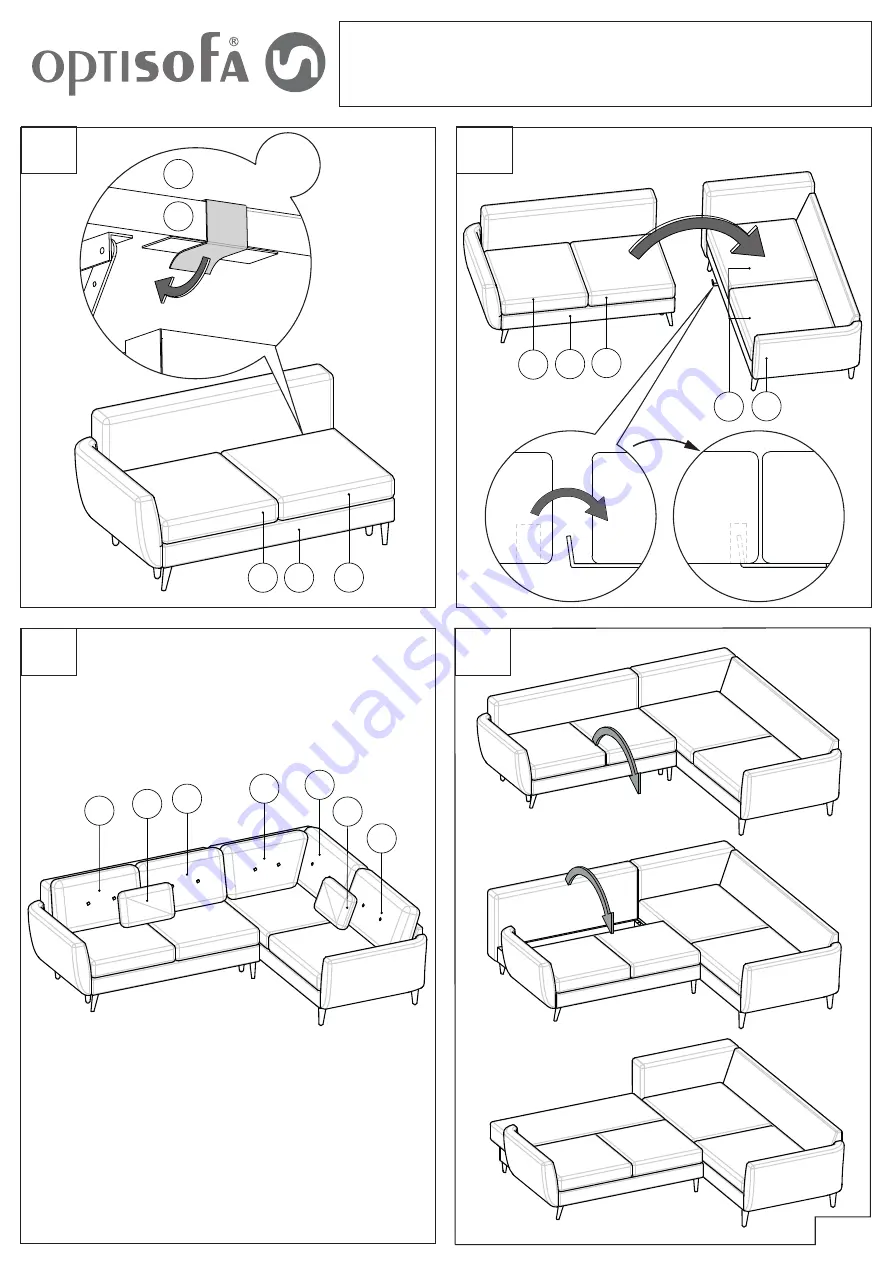 optisofa HARRIS Assembling Instructions Download Page 7