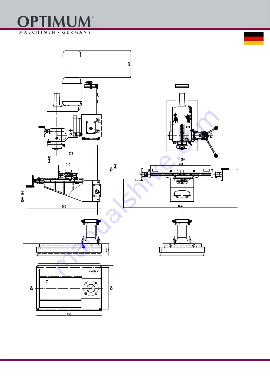 Optium OPTI drill DH 40CT Operating Manual Download Page 22