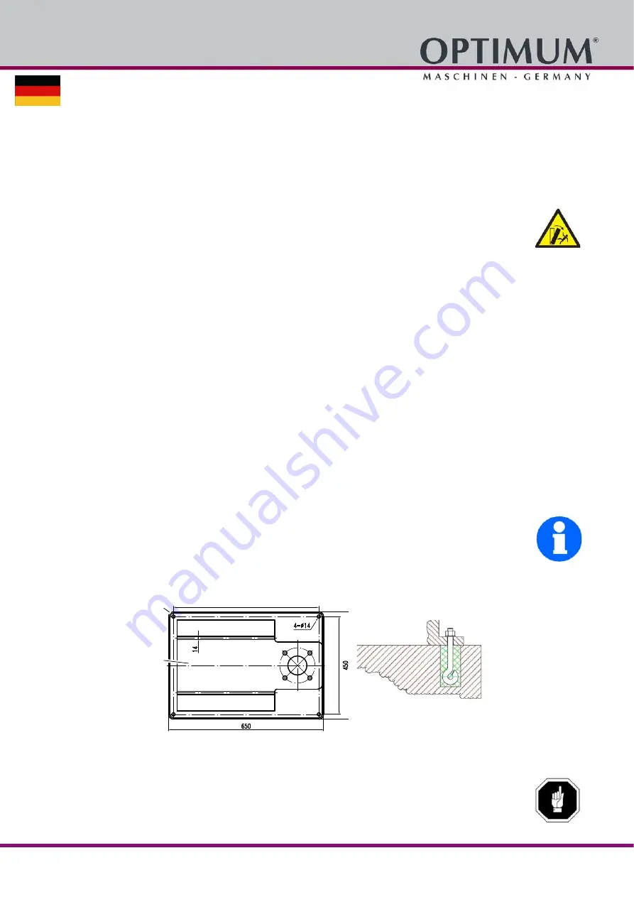 Optium OPTI drill DH 40CT Operating Manual Download Page 25