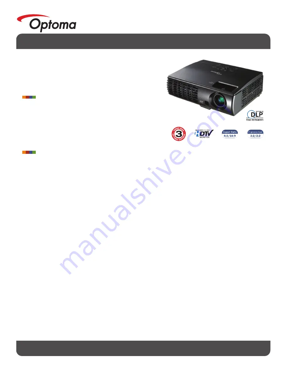 Optoma TX7155 Datasheet Download Page 1