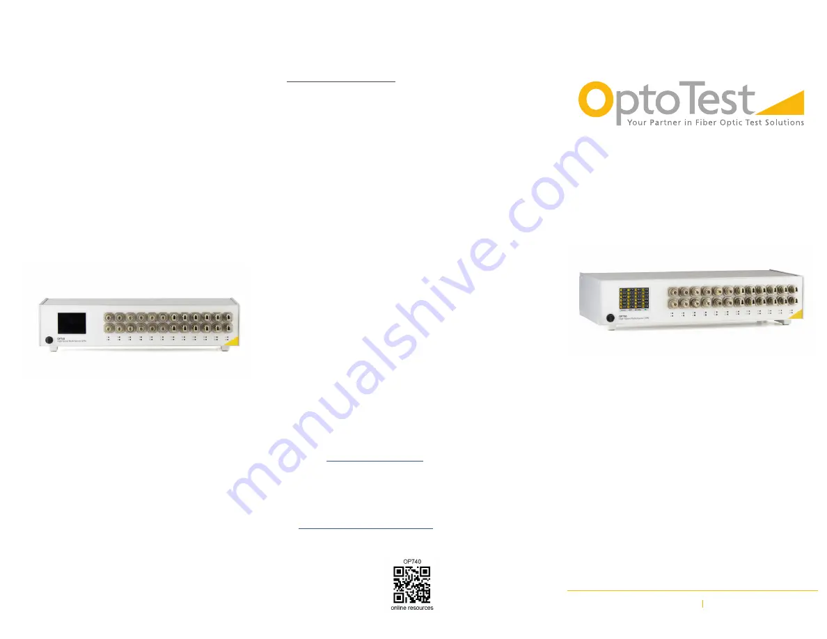 OptoTest OP740 Скачать руководство пользователя страница 1