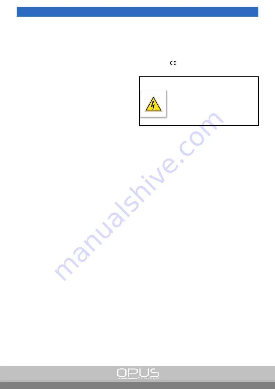 Opus Technologies OP-10SRX Installation And User Manual Download Page 7