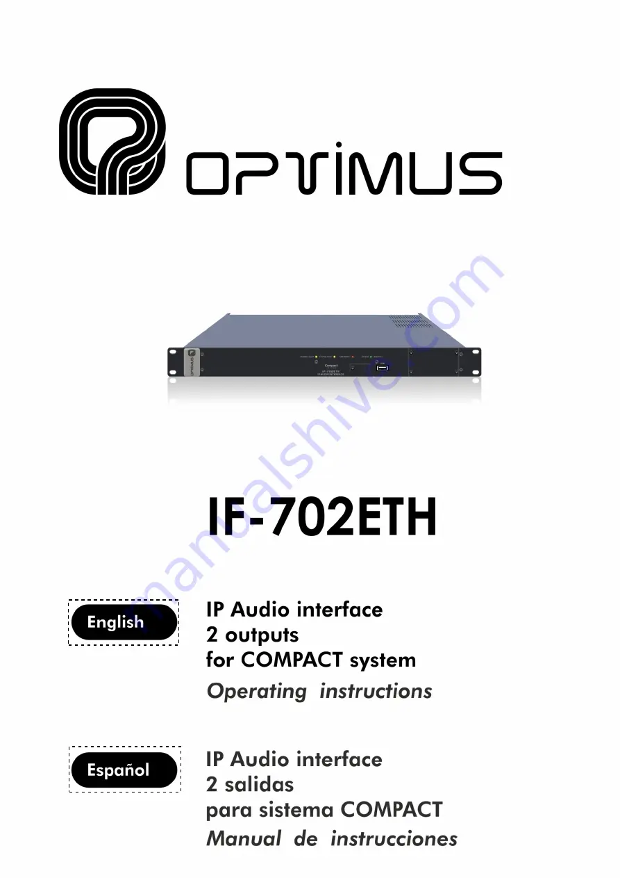 Opvimus IF-702ETH Operating Instructions Manual Download Page 1