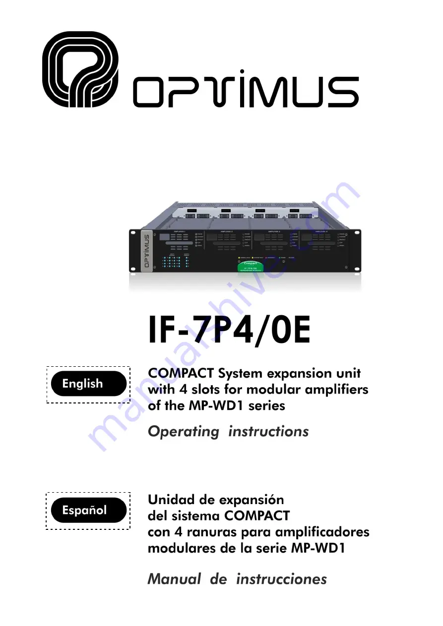 Opvimus IF-7P4/0E Operating Instructions Manual Download Page 1