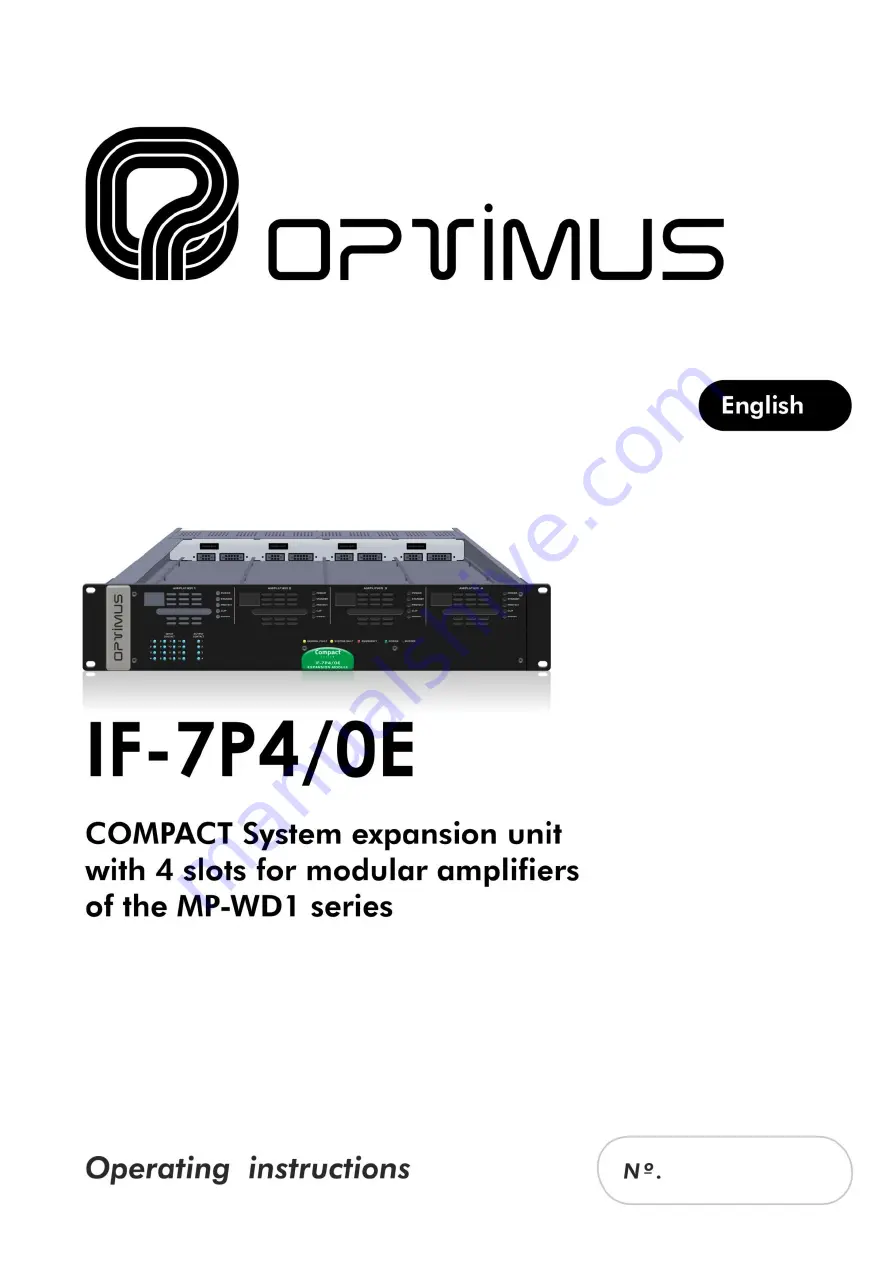 Opvimus IF-7P4/0E Operating Instructions Manual Download Page 3