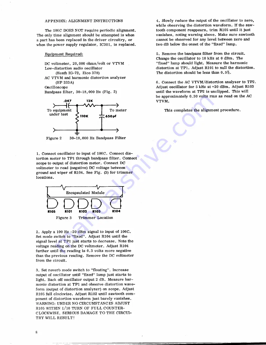 Orban/Parasound 106 C Instruction Manual Download Page 9