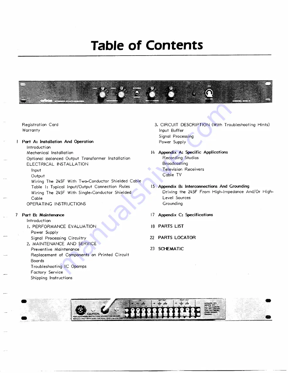 Orban 245F Operating Manual Download Page 5