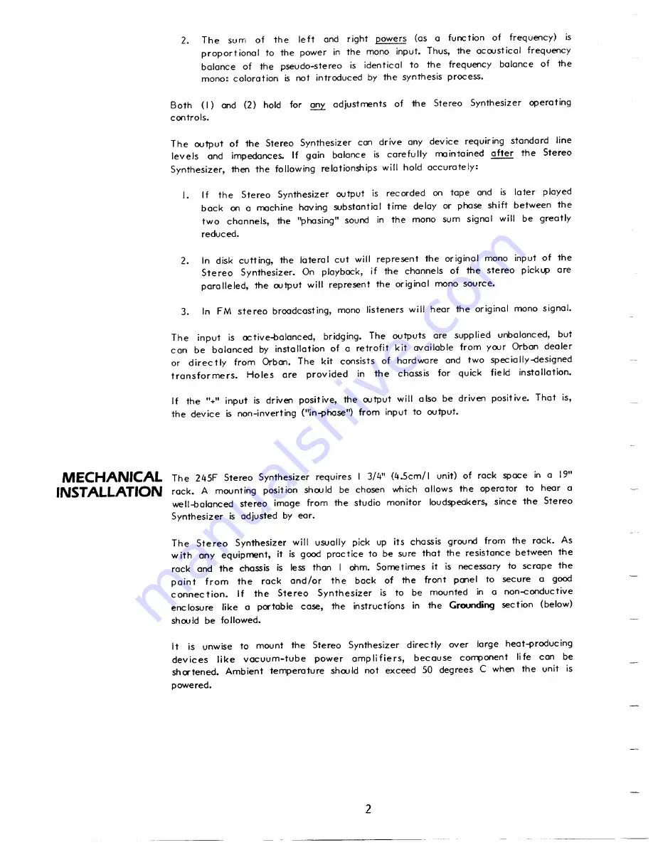 Orban 245F Operating Manual Download Page 8