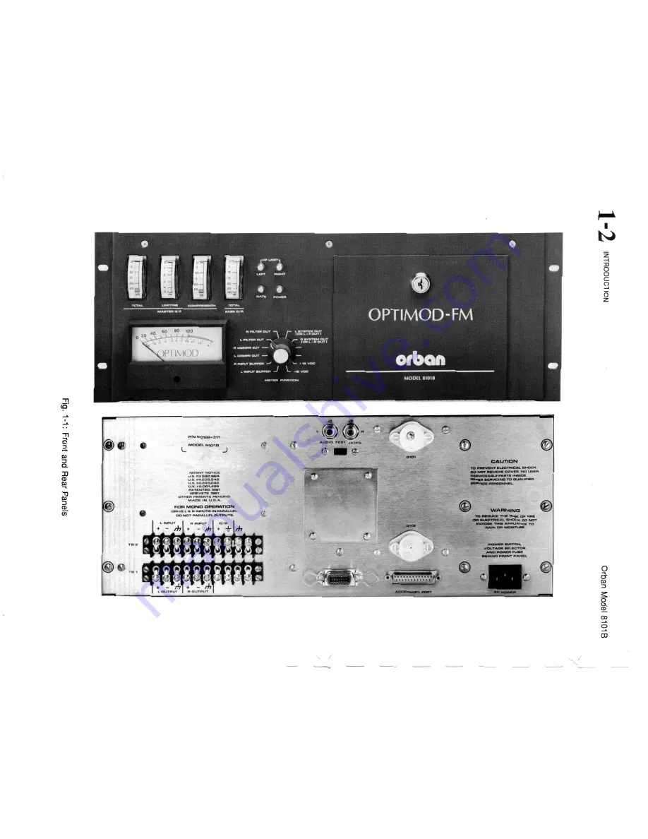 Orban Optimod-FM 8101B Operating Manual Download Page 9