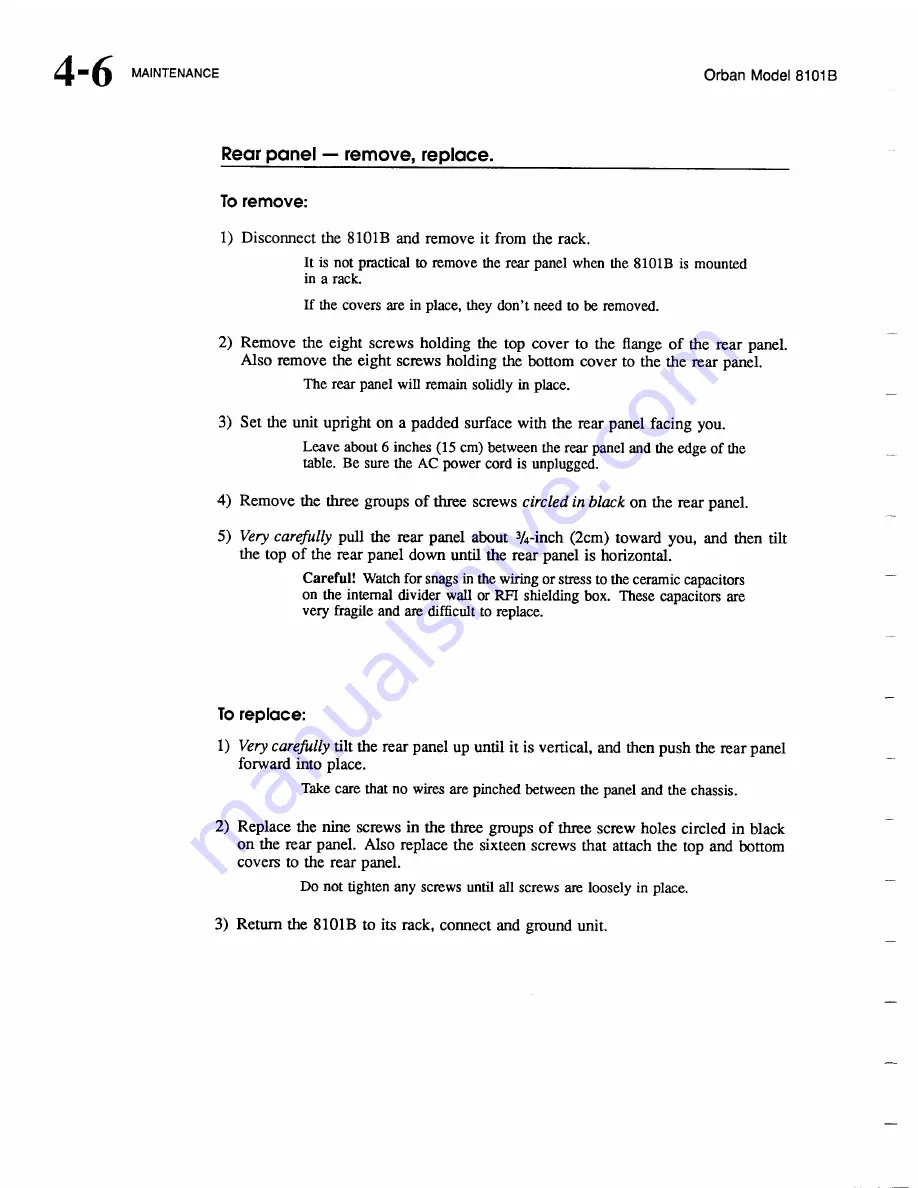 Orban Optimod-FM 8101B Operating Manual Download Page 62