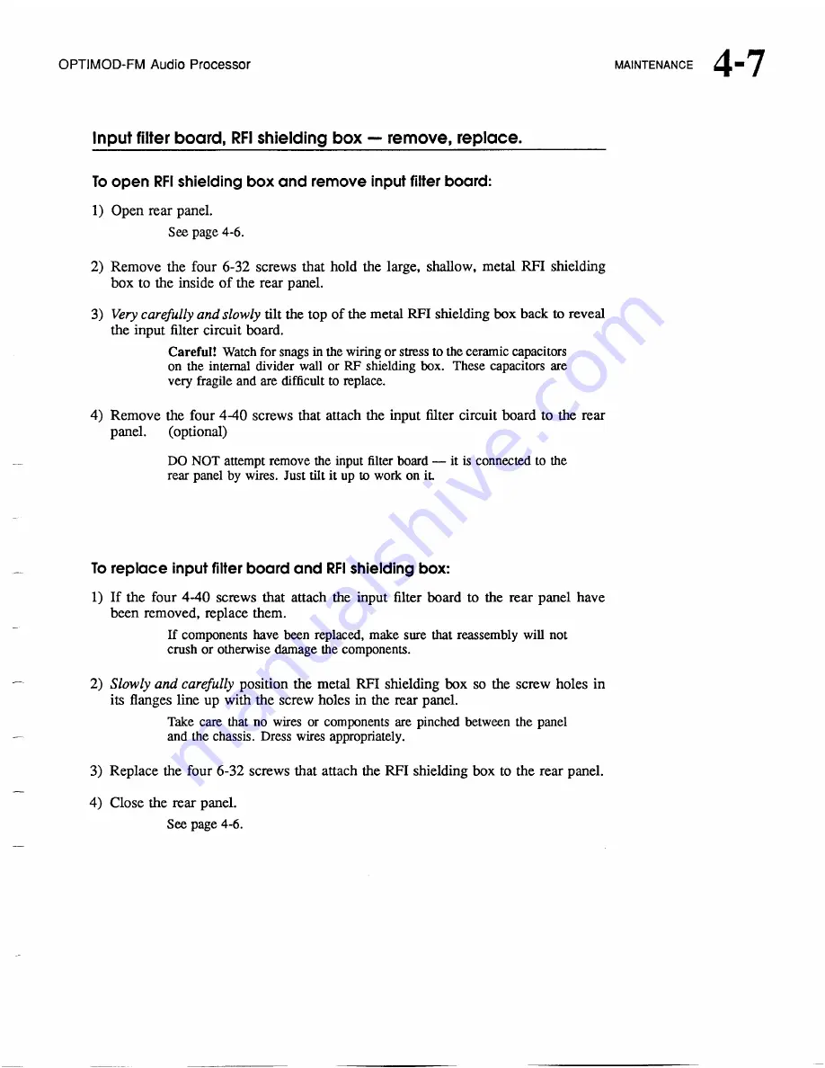 Orban Optimod-FM 8101B Operating Manual Download Page 63