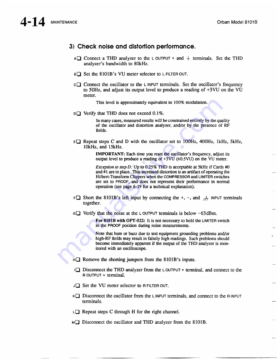 Orban Optimod-FM 8101B Operating Manual Download Page 71