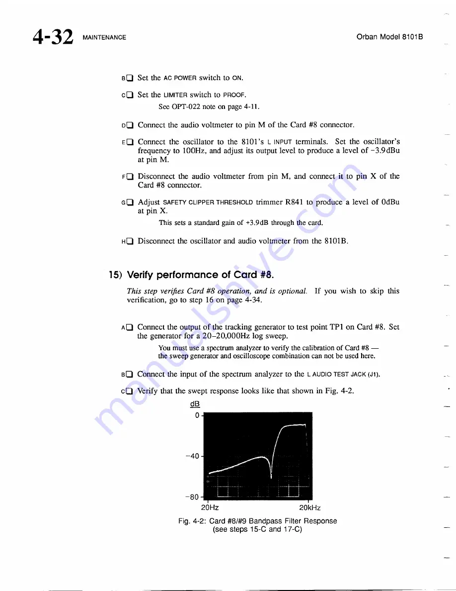 Orban Optimod-FM 8101B Operating Manual Download Page 89