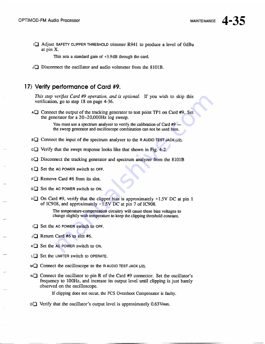 Orban Optimod-FM 8101B Operating Manual Download Page 92