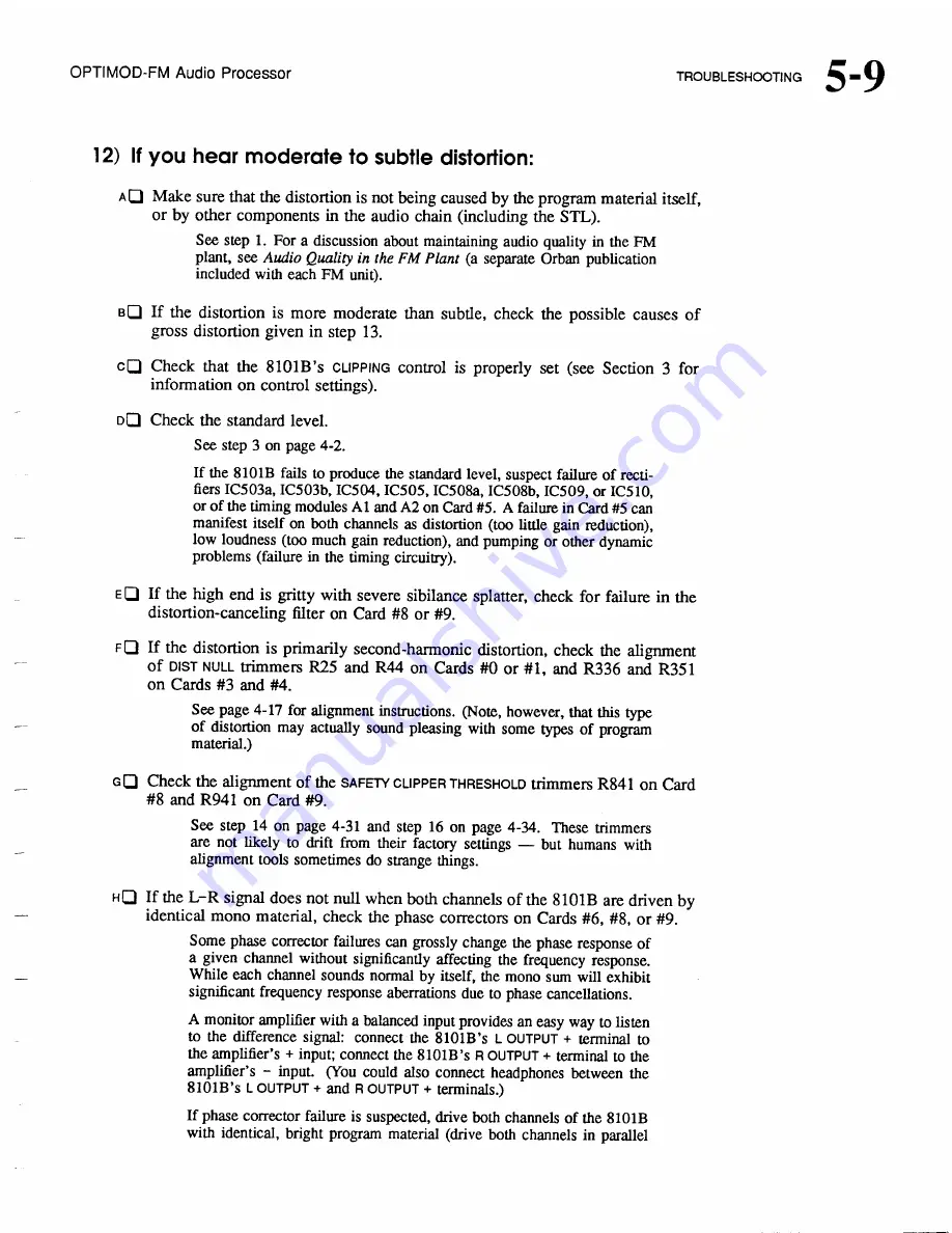 Orban Optimod-FM 8101B Operating Manual Download Page 102