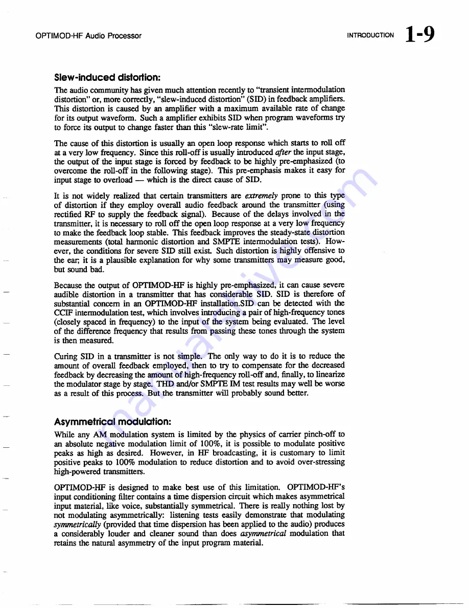 Orban Optimod-HF 9105A User Manual Download Page 9