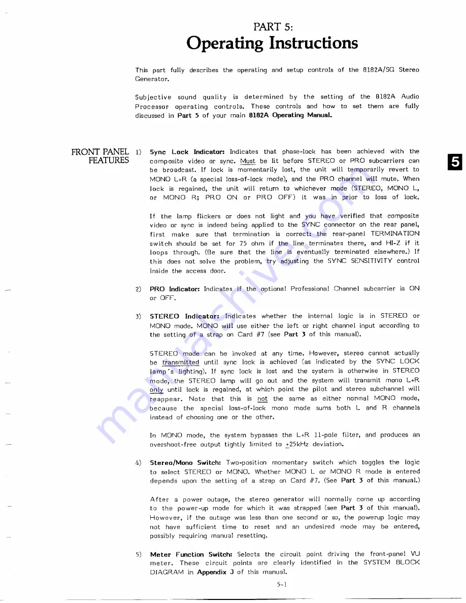 Orban Optimod-TV 8182A/SG Operating Manual Download Page 76