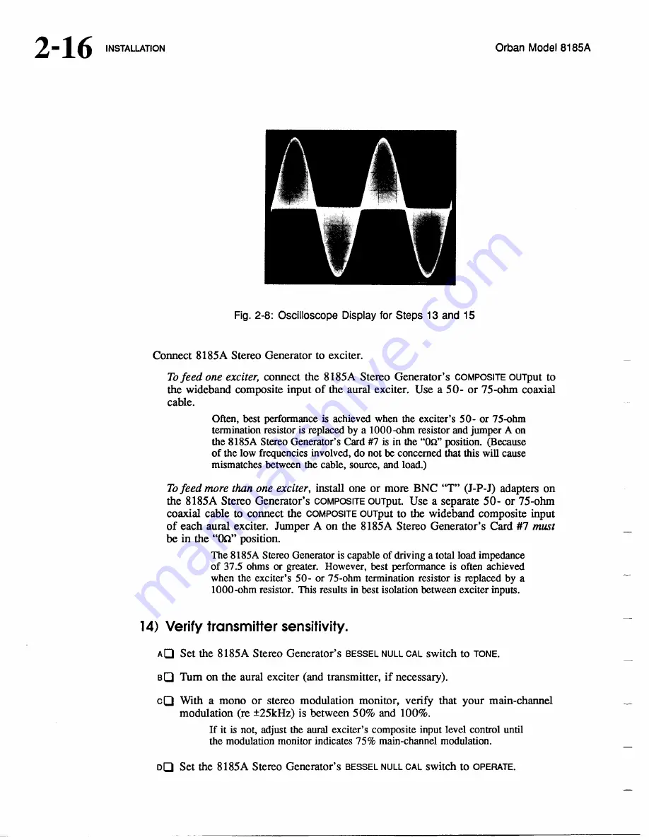 Orban Optimod-TV 8185A Operating Manual Download Page 39