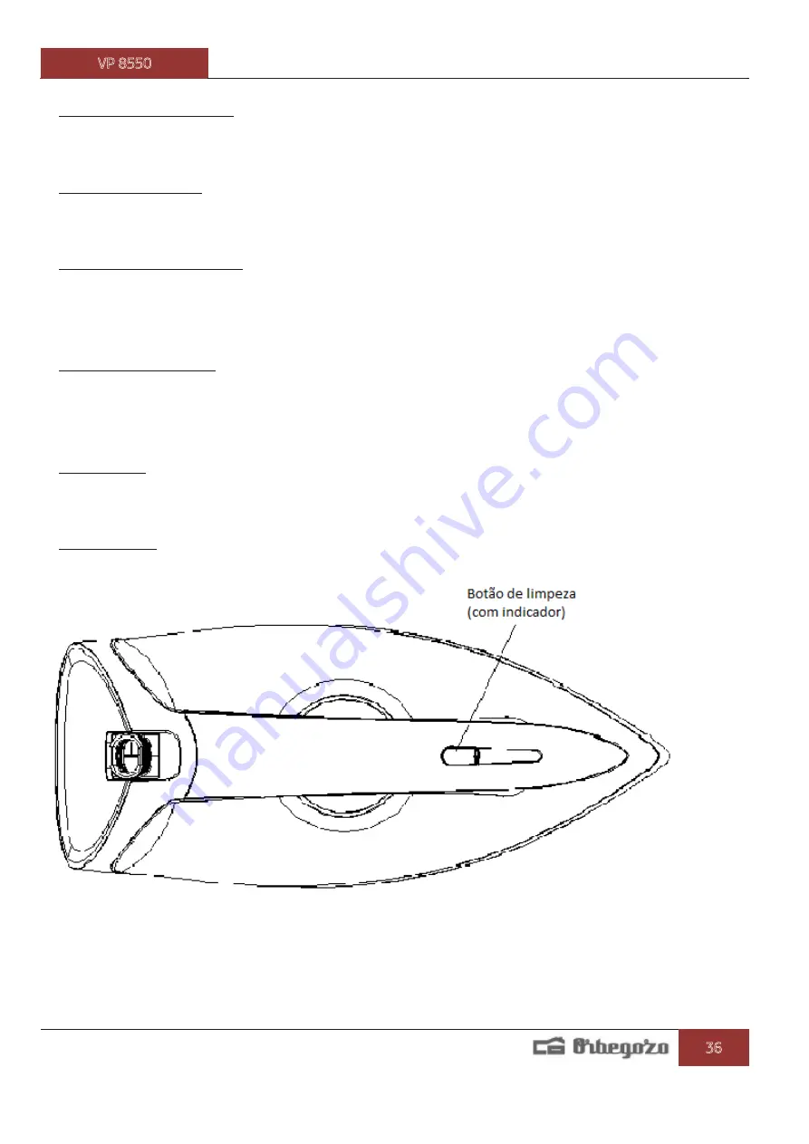 Orbegozo VP 8550 Instruction Manual Download Page 36