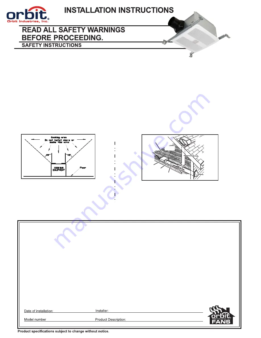 Orbit Deluxe ODU814M Installation Instructions Download Page 1