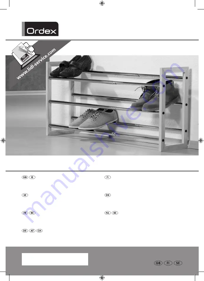 Ordex Shoe Rack Assembly And Safety Advice Download Page 1