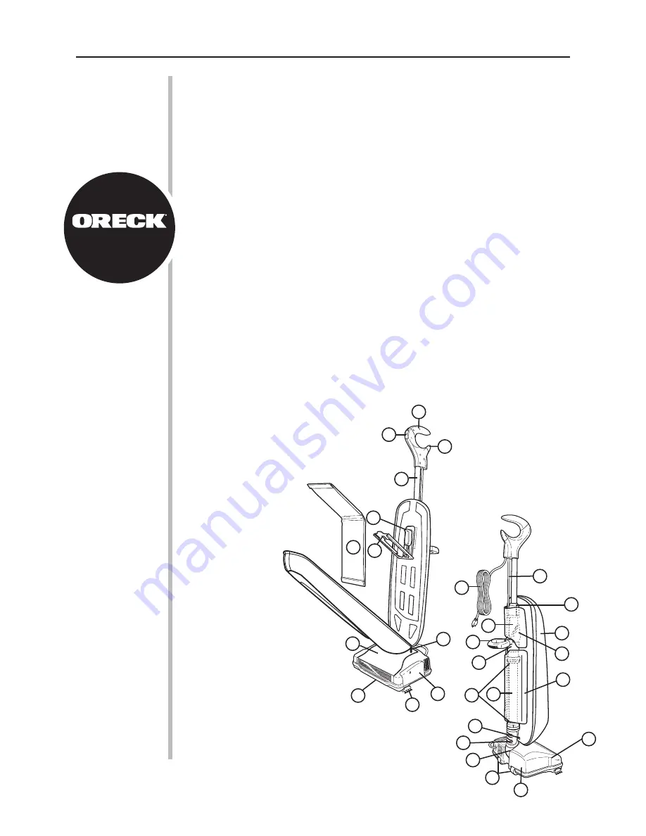 Oreck Aviator Upright Series Скачать руководство пользователя страница 3