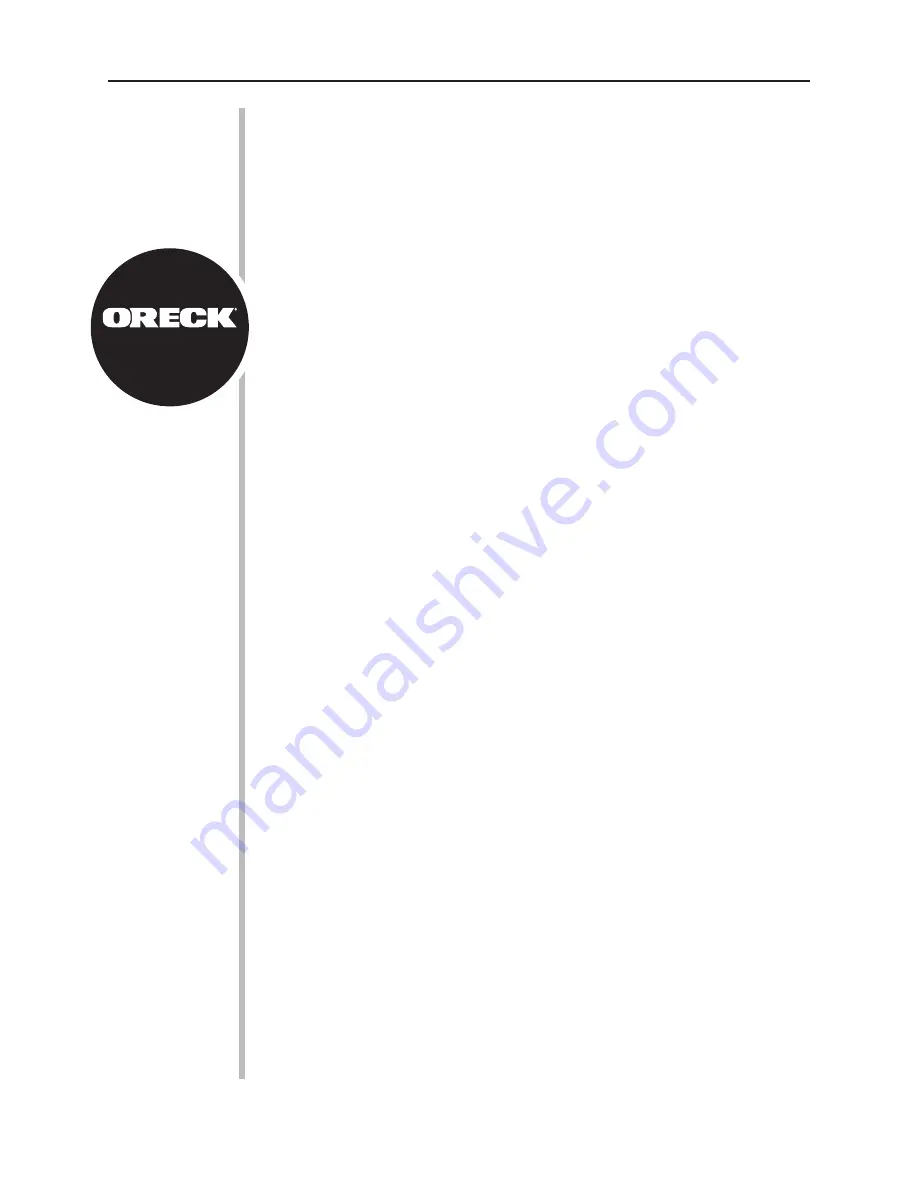 Oreck Aviator Upright Series Скачать руководство пользователя страница 18