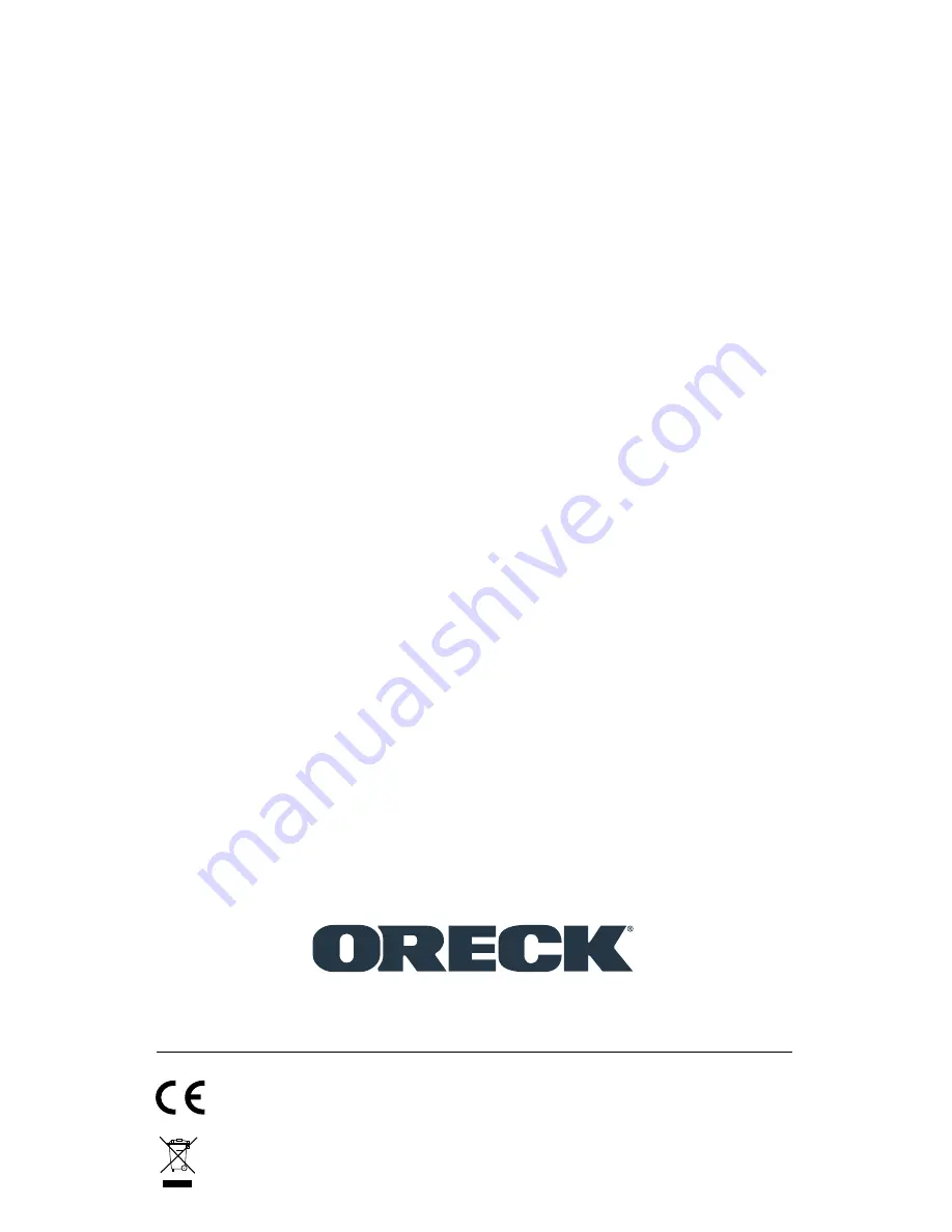 Oreck DUALMAX AIR16UK Owner'S Manual Download Page 16