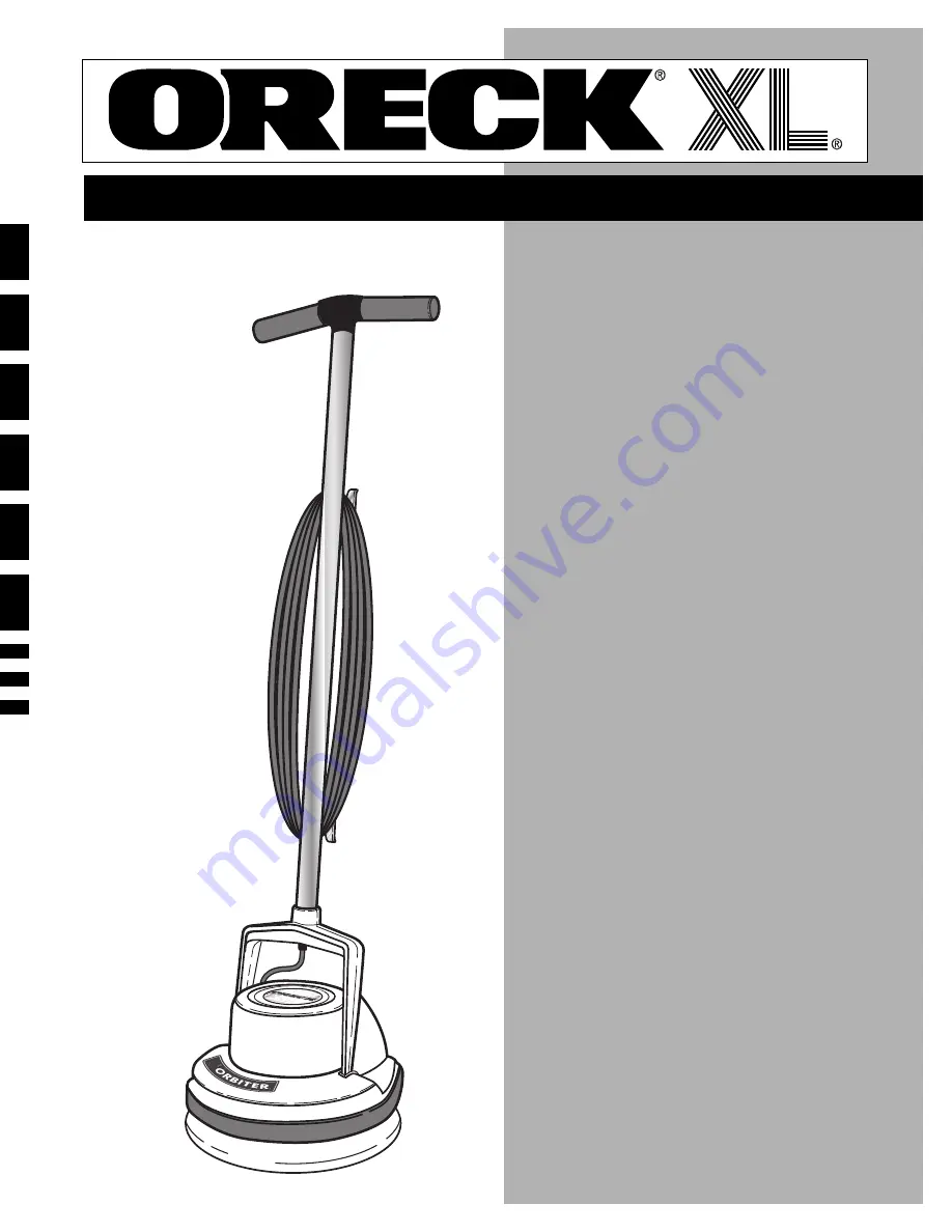 Oreck Orbiter Multi-Purpose Floor Machine ORB555MC Series User Manual Download Page 1