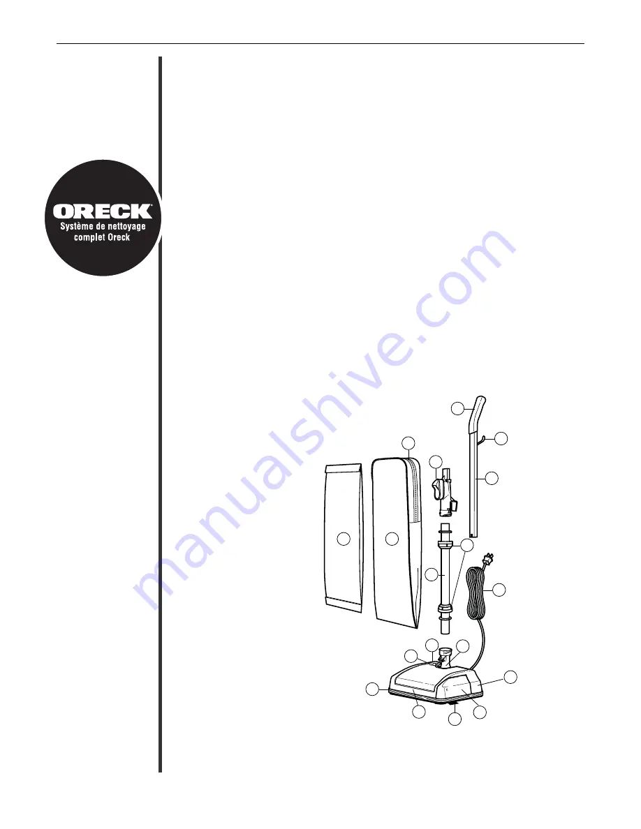 Oreck U2251 User Manual Download Page 21