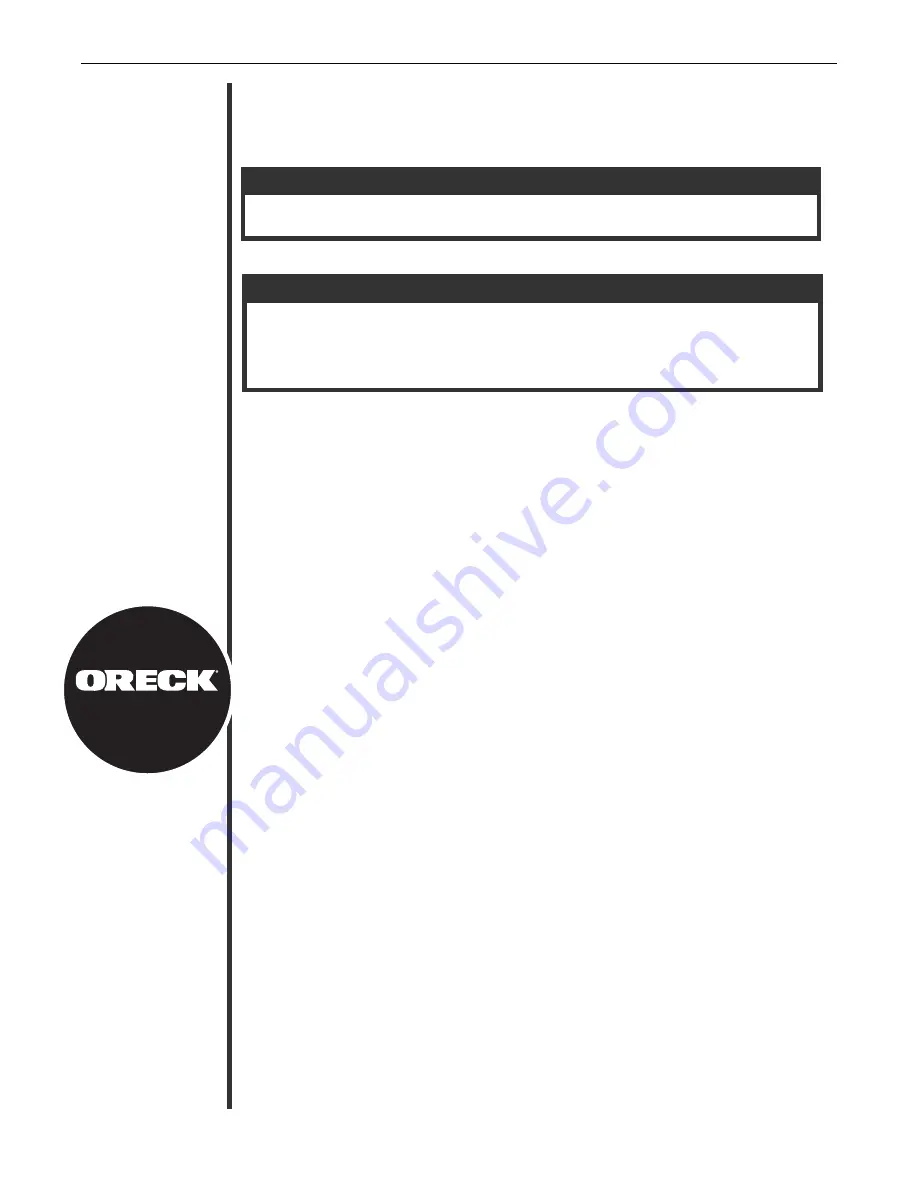 Oreck U3770 User Manual Download Page 18